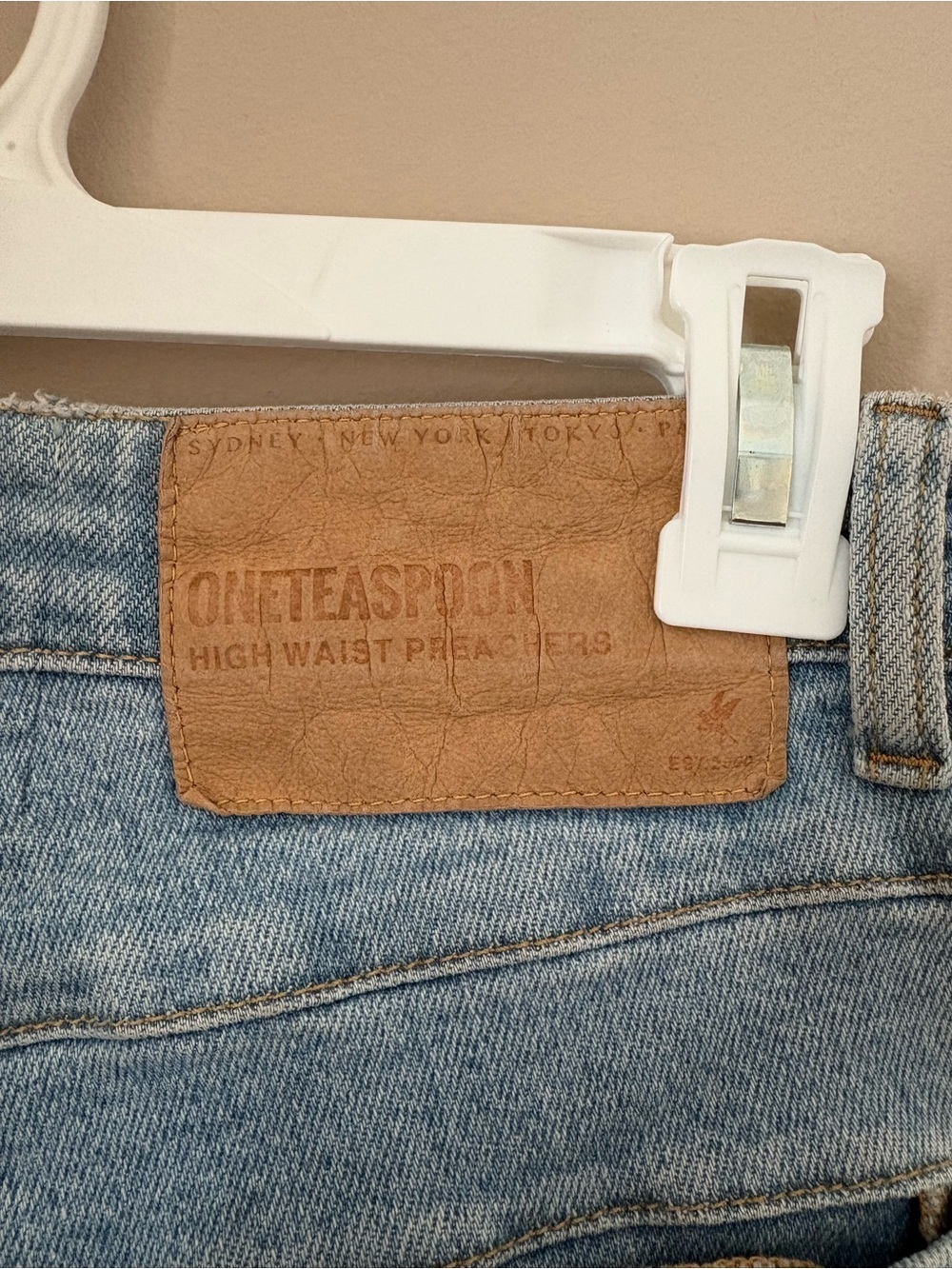 One Teaspoon Preachers High Waist Skinny Stretch Denim Jeans - light blue Sz 26 - Picture 5 of 7